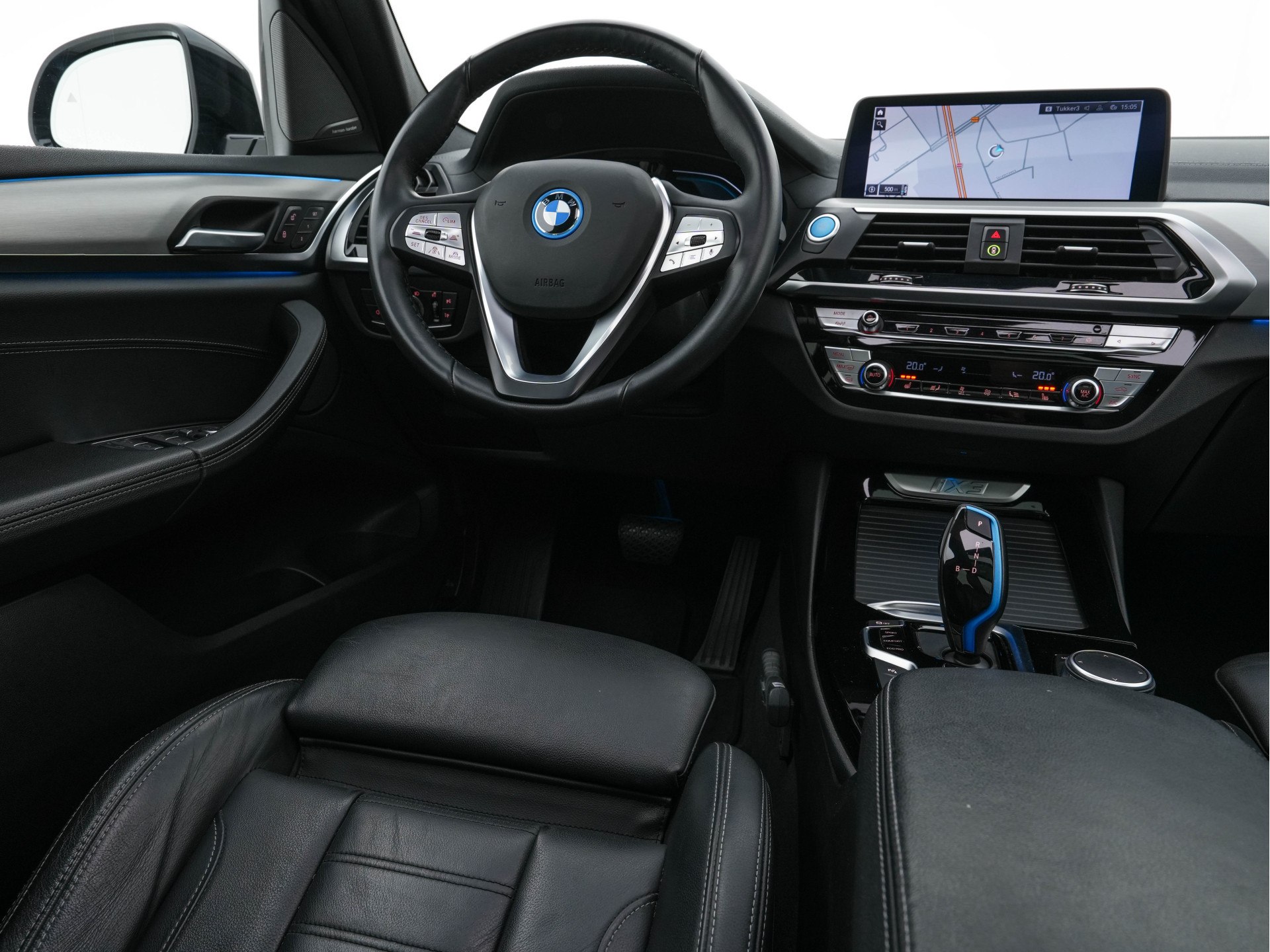 BMW iX3 High Executive 80 kWh [ 3-Fase ] {SOH-100%} (INCL-BTW) *PANO | LEATHER | FULL-LED | DAB | CARPLAY | ADAPTIVE-CRUISE | DIGI-COCKPIT | BLINDSPOT | HARMAN/KARDON-SOUNDSYTEM | HEAD-UP | KEYLESS | TOP-VIEW | SPORT-SEATS | TOWBAR  | .