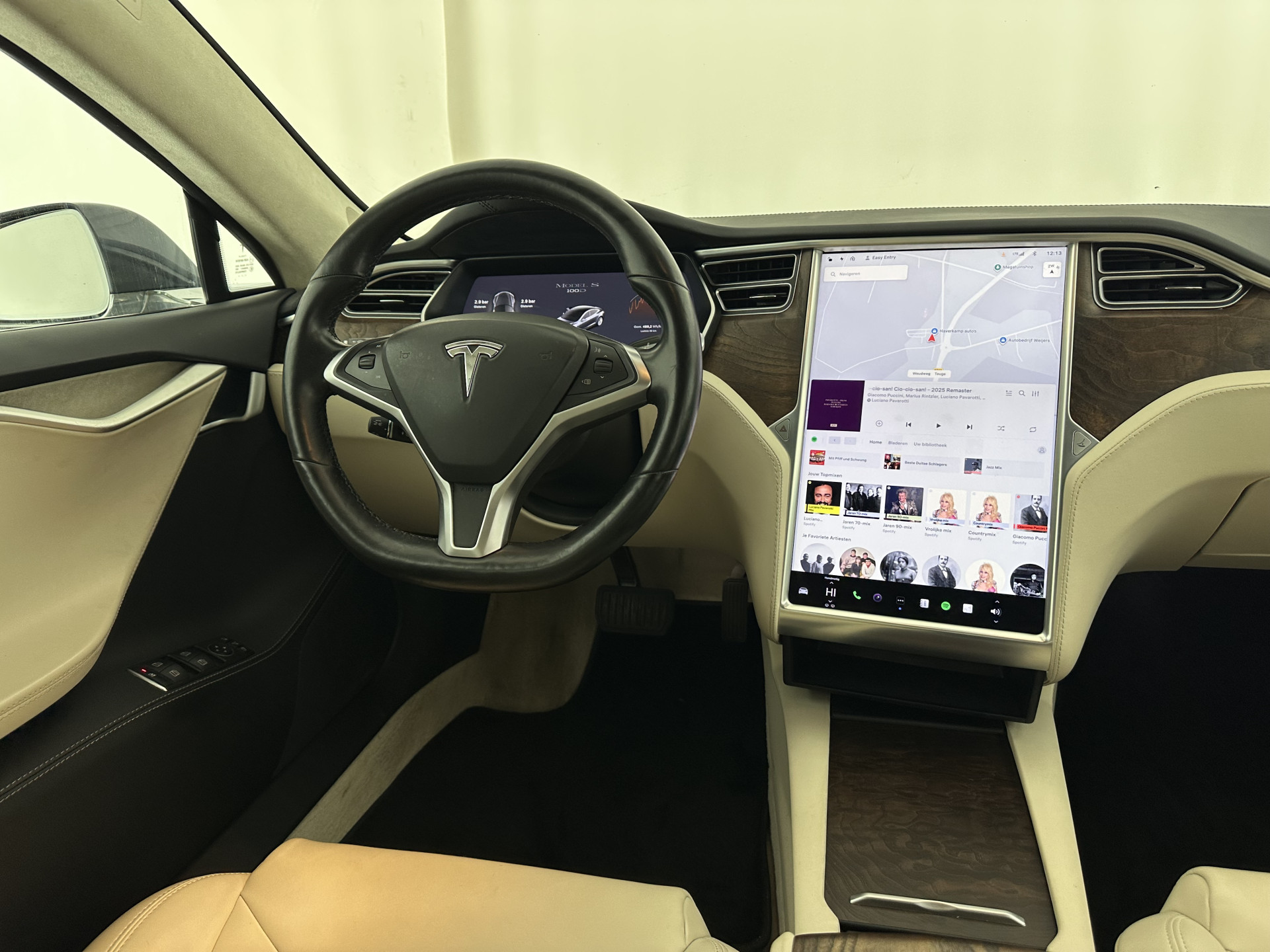 Tesla Model S 100D AWD [ 3-Fase-17kW] {SOH-86%} (INCL.BTW) *PANO-WINDOW | AUTO-PILOT | LEATHER | CCS-FASTLOADER | FULL-LED | NAVI-FULLMAP | KEYLESS | MEMORY-PACK | HEATED-COMFORTSEATS | DIGI-COCKPIT | 19"ALU*
