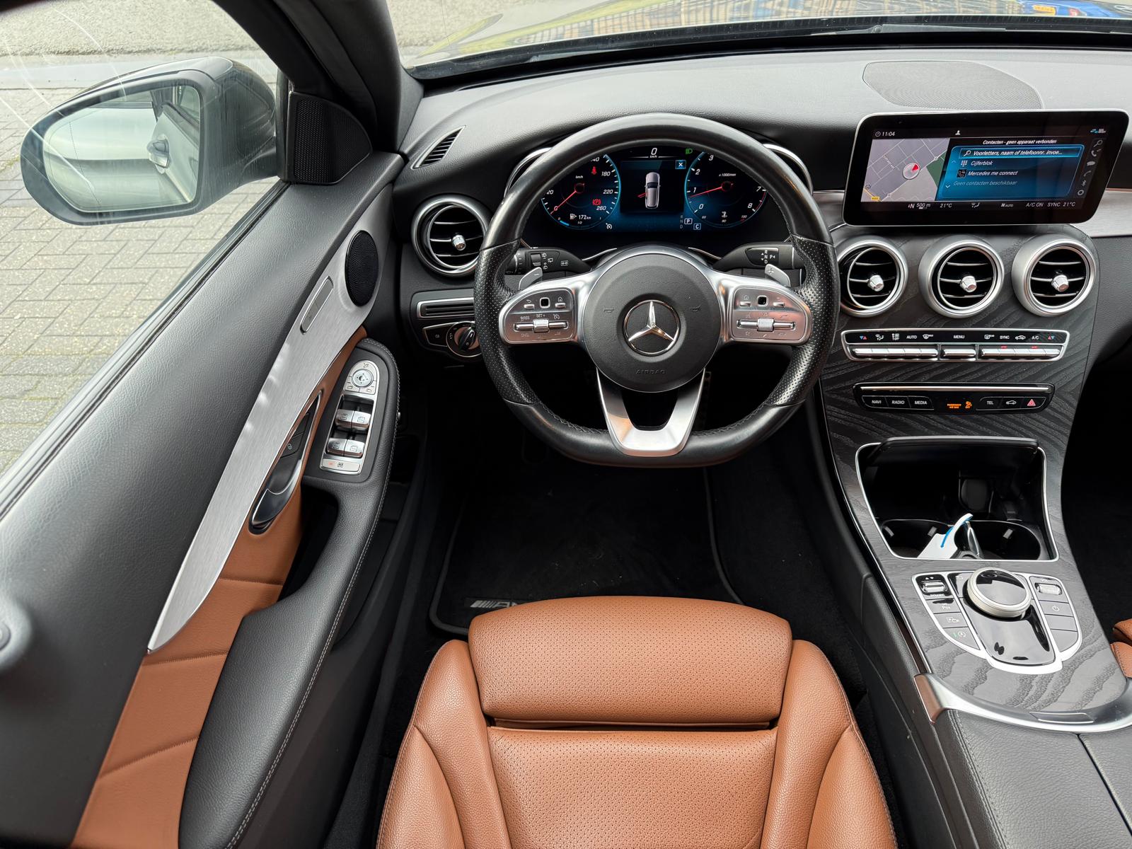 Mercedes-Benz C-klasse Estate 180 Business Solution AMG | 1E EIGENAAR | 3/6/12MND GARANTIE | DAB | LED | AUTOMAAT | LEDER | CRUISE | SFEERVERLICHTING |